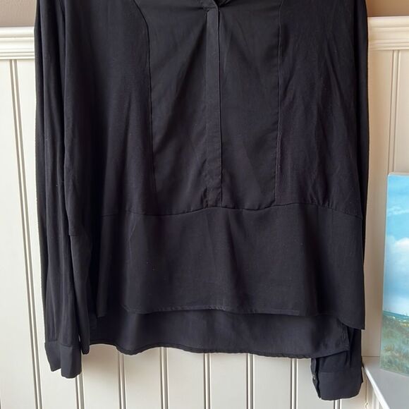 dynamite Black V Neck Sheer Top Size large - Picture 4 of 14